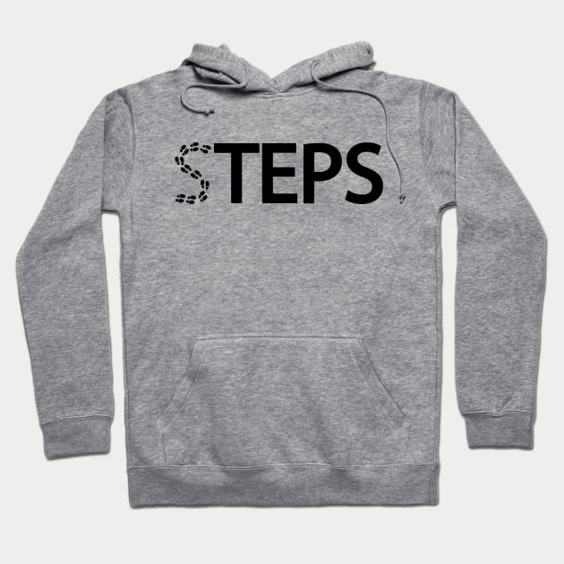 Steps typography design Hoodie by Geometric Designs